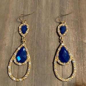Gorgeous blue and gold earrings